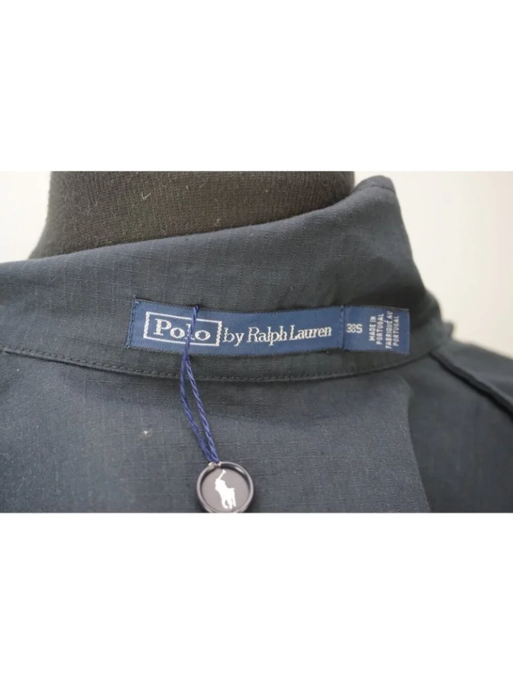 Polo Ralph Lauren Navy Blue Utility Jacket Coat Rip Stop Sz 38S BRAND NEW